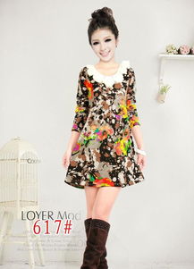 虎門2012秋冬裝時尚爆款淑女個性碎花多顏色連衣裙批發(fā)價格 廠家 圖片